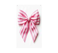 Drapeaux roses et blancs pour maison de cour, 91 x 152 cm, bannière de vœux avec œillets, décoration d'intérieur ou d'extérieur