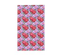 Drapeaux roses et rouges de pivoines pour maison, cour, 91 x 152 cm, bannière de vœux avec œillets, décoration d'intérieur ou d'extérieur