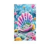 Drapeaux roses et violets en coquillages avec perles, 9,1 x 1,5 m, bannière de vœux avec œillets, décoration d'intérieur ou d'extérieur