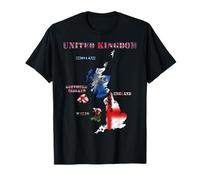 Drapeaux Royaume-Uni Angleterre Écosse Pays de Galles Irlande du Nord T-Shirt