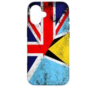 Drapeaux Royaume-Uni et Sainte-Lucie - Sainte-Lucie Britannique Coque pour iPhone 16