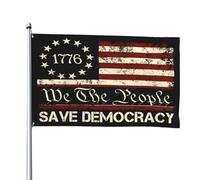 Drapeaux « Sauvons la démocratie » et « Stop au Projet 2025 » - Bannière anti-idiots (122 x 183 cm) pour extérieur