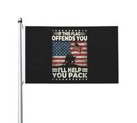 Drapeaux Si Cela Vous Offense, Je Vous Aiderai. Bannière Durable Éclatantes Drapeaux De Maison Pour Plage Clubs Fêtes 90X150Cm