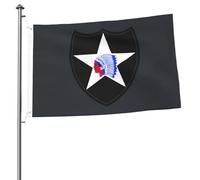 Drapeaux SSI de la 2e division d'infanterie pour l'extérieur, bannière robuste double face de 2 x 3 pieds pour la décoration de jardin extérieur, de festival, de maison, de cour, drapeau de bienvenue