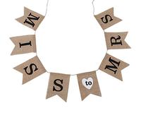 Drapeaux Suspendus en Lin en Forme de Queue à la Mode, bannière en Jute pour décoration de fête, fabriqué en matériau écologique de première qualité, pour Un Anniversaire, Un (Mademoiselle à Madame)