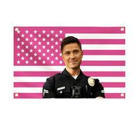 Drapeaux Tim Bradford 91 x 152 cm, tapisserie d'hiver rose américain, avec 4 œillets en laiton, pour décoration de dortoir universitaire, fêtes en plein air, cour, décoration de chambre