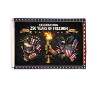 Drapeaux torches pour extérieur, célébration de l'aigle patriotique tambour, fête de l'indépendance, bannière décorative d'extérieur avec œillets décoratifs pour jardin, entrée, maison, terrasse