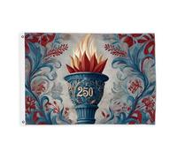 Drapeaux torches pour extérieur, drapeaux rouges classiques et élégants avec bannière en corde, décoration résistante à la décoloration pour jardin, entrée, maison, terrasse, camping, 0,9 x 1,5 m