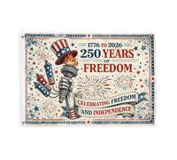 Drapeaux torches pour extérieur, feux d'artifice vintage patriotiques étoiles, jour de l'indépendance, drapeaux rouges avec bannière en corde, décoration d'extérieur résistante à la décoloration pour