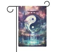 Drapeaux Torii Gate Yin et Yang pour fête d'anniversaire en plein air, pour jardin, clôture extérieure, 2026, 12,6 pouces × 18,5 pouces