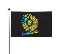 Drapeaux Tournesol Juneteenth Mois De L'Histoire Des Noirs Polyester Drapeau Pirate Décoration Flag Pour Jardin Patio Célébrations 3X5Ft