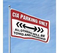 Drapeaux universitaires pour dortoir Cia Parking Only Flag Home Decor Men Funny Dorm Decor (Taille : 120 x 180 cm)
