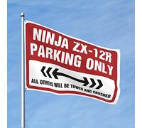 Drapeaux universitaires pour dortoir Ninja Zx-12R Parking Only Flag Home Decor Men Funny Dorm Decor (Taille : 30 x 45 cm)