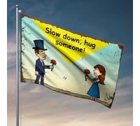 Drapeaux universitaires pour dortoir, prenez un moment : câlinez quelqu'un aujourd'hui! Drapeau décoratif pour piscine, porche extérieur (30 x 45 cm)