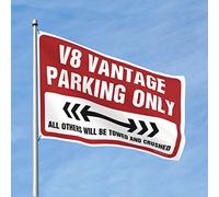 Drapeaux universitaires pour dortoir V8 Vantage Parking uniquement Drapeau Automne Jardin Drapeau Décor de salle de jeux (taille : 60 x 90 cm)