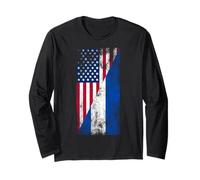 Drapeaux USA El Salvador - États-Unis d'Amérique, Salvadorien Manche Longue