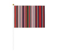 Drapeaux verticaux à rayures colorées double face et mini drapeaux à bâton, adaptés pour la décoration de fête et les activités d'équipe