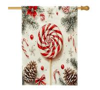 Drapeaux verticaux en lin pour maison de ferme, 71 x 101 cm, double face pour extérieur, ferme de campagne de Noël, maison, vacances, Nouvel An, maison, extérieur