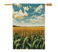 Drapeaux verticaux en toile de jute pour la récolte de maïs d'automne - 71,1 x 101,6 cm - Double face pour l'extérieur, les grandes cultures d'automne - Drapeau imprimé pour la maison de campagne