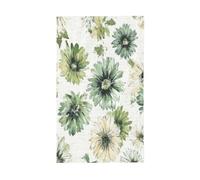 Drapeaux verts et blancs avec motif marguerites - 91 x 152 cm - Avec œillets - Décoration d'intérieur ou d'extérieur