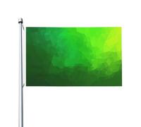 Drapeaux verts unis pour maison de cour, 91 x 152 cm, bannière de vœux avec œillets, décoration d'intérieur ou d'extérieur