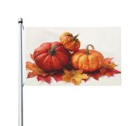Drapeaux vintage citrouilles et feuilles d'automne pour maison de cour, 9,6 x 1,5 m, bannière de vœux avec œillets, décoration d'intérieur ou d'extérieur