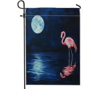 Drapeaux vintage de 30,5 x 45,7 cm double face pour extérieur, scène de lacs naturels, drapeaux de pelouse, drapeaux de pelouse, oiseaux, arrière-cour, petite maison, décoration extérieure