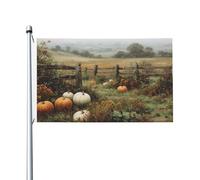 Drapeaux vintage de campagne citrouilles rustiques en bois pour clôture, cour, maison, bannière de vœux avec œillets, décoration d'intérieur et d'extérieur