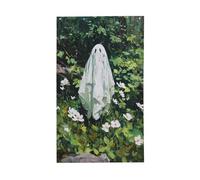 Drapeaux vintage fantômes mignons pour baignoire, salle de bain, cour, maison, bannière de vœux avec œillets, décoration d'intérieur ou d'extérieur