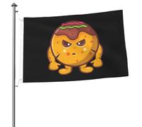 Drapeaux Yaki Crazy Octopus pour extérieur 2 x 3 pieds, bannière robuste double face pour maison, cour, festival, décoration de jardin extérieur, drapeau de bienvenue