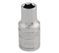Draper 0.6cm 0.6cmD Impérial Prise Standard Longueur Chrome 6 Point Moleté 16518