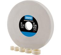 Draper 04142 Aluminium Oxyde Banc Grincement Roue, 200 x 25mm, 80G, Blanc