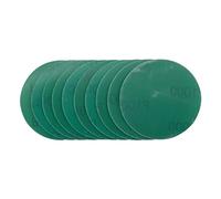 Draper 04426 Lot de 10 disques abrasifs secs et humides avec crochet et boucle, vert, 75 mm, grain 1000