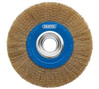 Draper 08067 Laitonné Acier Meuleuse Banc Roue à Rayon Brosse, 200 x 31.75mm