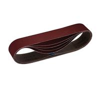 Draper 09220 Lot de 5 bandes abrasives en tissu, 50 x 686 mm, grain assorti, rouge, taille unique