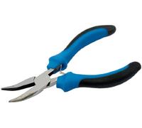 Draper 12540 Mini pince à bec coudé avec poignée souple, 125 mm, bleu