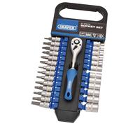 Draper 16370 Lot de 27 douilles métriques carrées 1/4"