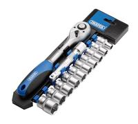 Draper 16374 Jeu de 12 douilles métriques et cliquet 1/2"