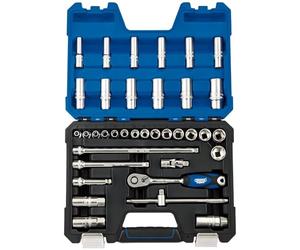 Draper 16449 3/20,3 cm carré d'entraînement métrique Douille Ensemble de 36 pièces