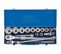 Draper 16486 Coffret de 17 douilles métriques carrées 1,9 cm