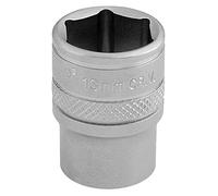 Draper 16516 Douille métrique carrée 1/4" Micro Satin Chrome Taille 13 mm Bleu
