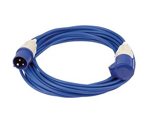 Draper 17569 Câble d'extension 16 A, 230 V, Bleu, 14 m X 2,5 mm Carré d'entraînement