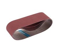 Draper 2 09243 Lot de 5 bandes abrasives en tissu, 75 x 533 mm, grain 180 (rouge, taille unique)