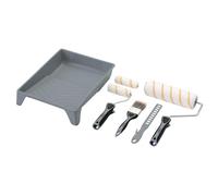 Draper 20787 Lot de 8 rouleaux de peinture et pinceaux en polyester à poils moyens avec prise en main douce, comprend des manchons de 10,2 cm et 22,9 cm, des cadres, un plateau de 22,9 cm, un pinceau