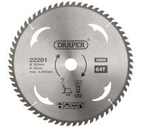 Draper 22201 Lame de Scie Circulaire au Carbure pour Bois, 305 x 30mm, 64T