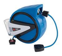 Draper 230V Rétractable Électrique Câble Bobine 10m 1.5mm 180 Deg Pivotant 15051