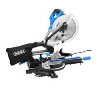 Draper 230V Scie Mitre Composé Coulissant 255mm 1800W Extension Ailes & Laser