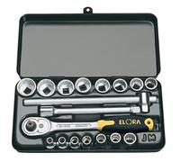 Draper 25932 Jeu de cliquet et douilles métriques 3/8" 18 pièces