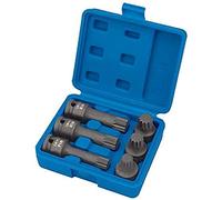 Draper 28881 Impact SPLINE Bit, Noir, Lot de 6 pièces