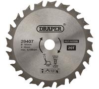 Draper 29407 TCT Multi-Usages Scie Circulaire Lame , 165 x 20mm, 20T